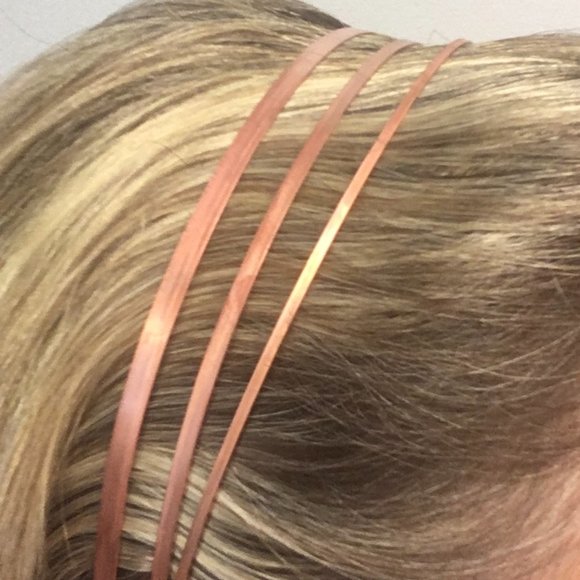 Set of 3 Matte Copper Minimalist Headbands, 5mm, 3mm, 2mm, Brand New - Picture 4 of 4